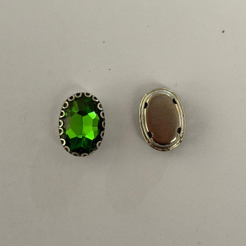 50 Pcs Acrylic Ellipse Green