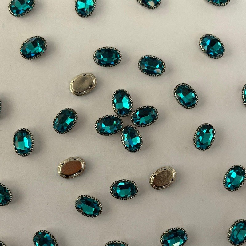 50 Pcs Acrylic Ellipse Ferozi
